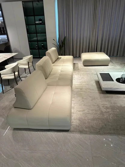 BJ Italian Minimalist Living Room Sofa Designer Tofu Block Free Lazy Module Combination Leather Art Large Sofa Bedroom Sofa