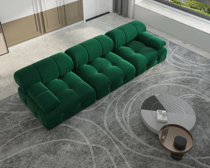 104" Minimalist Modular Sectional Sofas Modern Velvet Convertible Couches 3 Seats Living Room Sofa Sets for Office Apartment