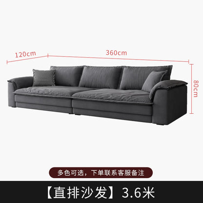 A Minimalist petal retro sofa home living room simple matte fabric corner sofa