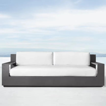 outdoor furniture aluminum frame lounge courtyard garden sofa set hotel courtyard outdoor furniture set luxury garden sofa set