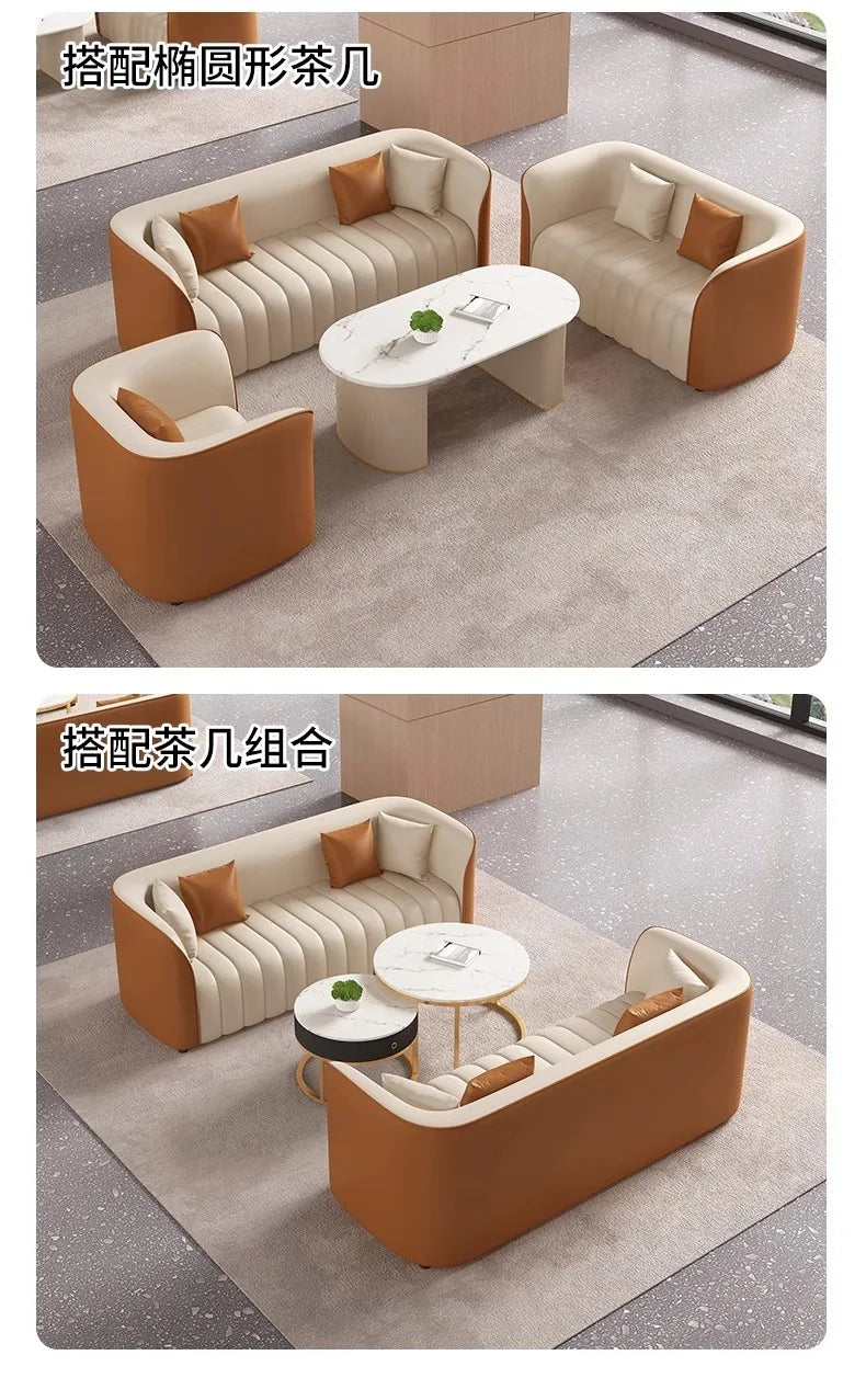 Custom. Light Luxury Hotel Lobby Exclusive Reception Negotiation Leisure Table and Chairs Beauty Salon Lobby Reception Business