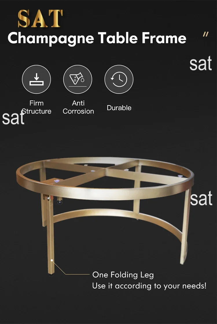 #Luxury Furniture Marble Top Gold Stainless Steel Frame Sectional Glass Round Coffee Table