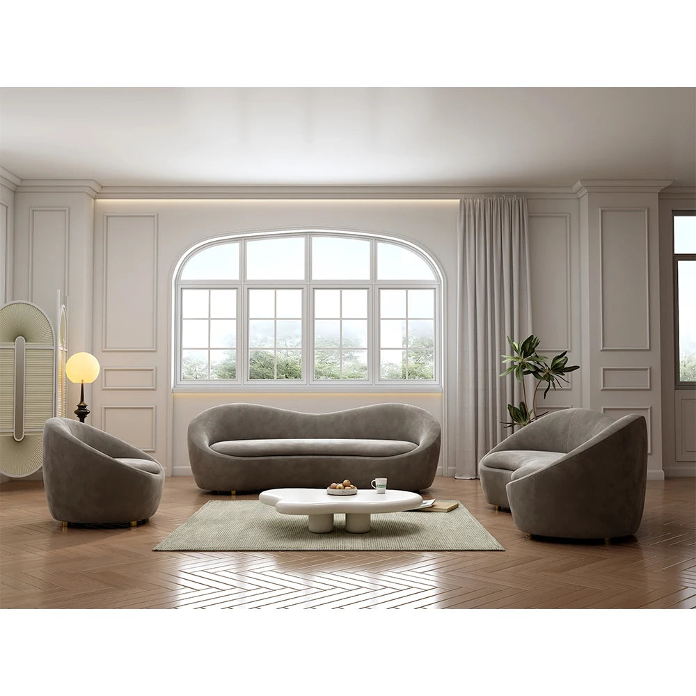 L Shape Fabric Recliner Sofa Set Modular Blue Velvet Sofa Italian Fabric Sofa for Home Luxury