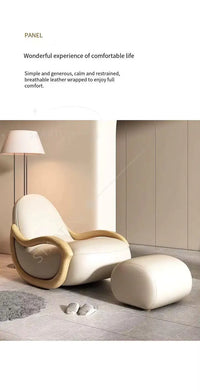 Italian Living Room Chair, Simple White Design, Lazy Designer Recliner, Comfy Armchair Sofa, Fauteuil Salon Home Furniture