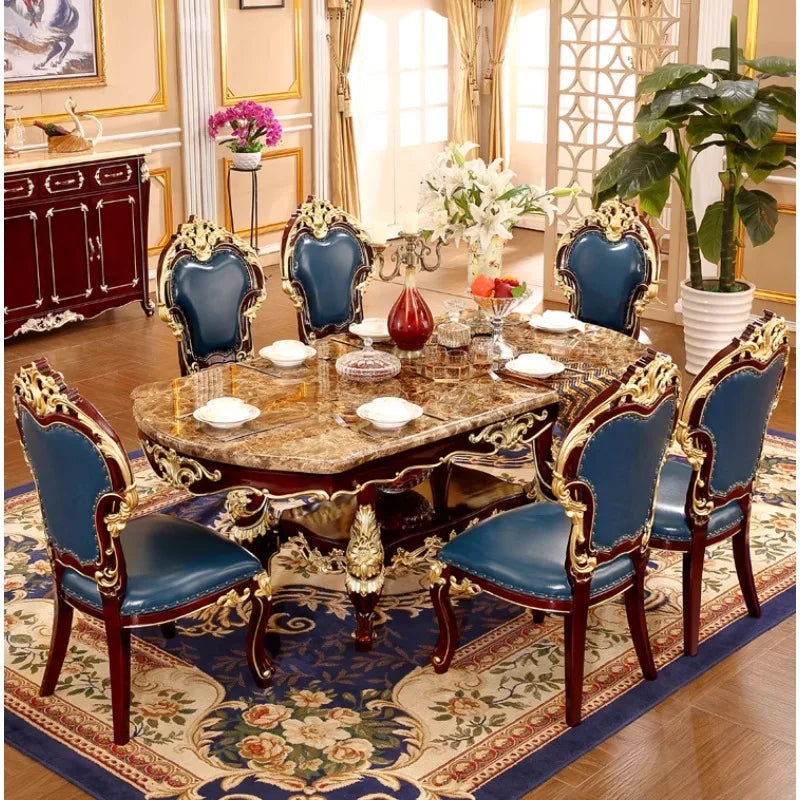 Flowers Decoration Dining Tables Square Design Gold Nordic Kitchen Dining Tables Modern Luxury Tavoli Da Pranzo Home Furniture