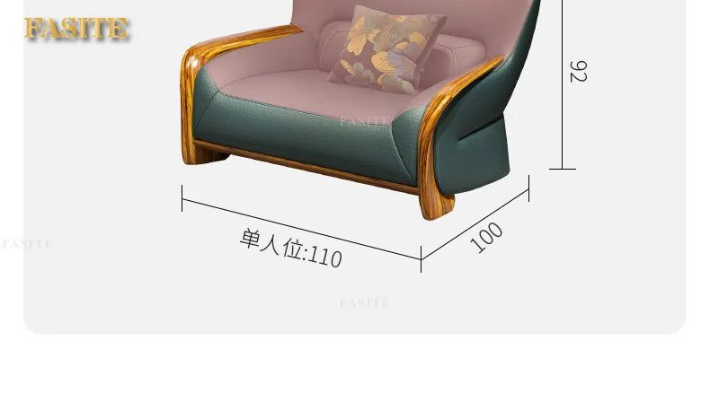 Leather sofa combination home living room corner first layer cowhide modern new Chinese furniture
