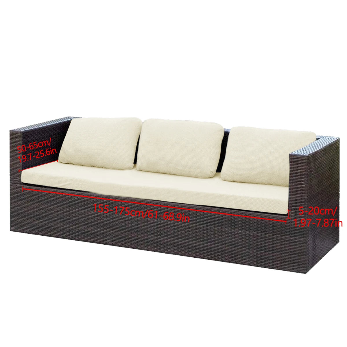 1pc Water-Reststant Polar Fleece Outdoor Sofas Covers, 230gsm Sofa Cushion Cover, Multiple Colors Available