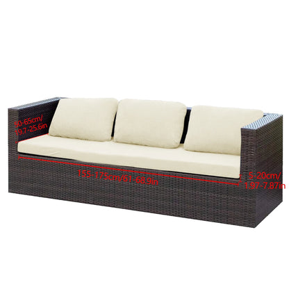 1pc Water-Reststant Polar Fleece Outdoor Sofas Covers, 230gsm Sofa Cushion Cover, Multiple Colors Available