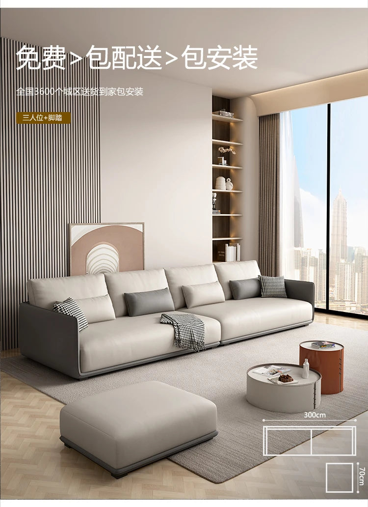 Designer Simple Soft Couches Living Room Comfortable Wood Luxury Modern Sofa Puffs Nordic Home Couch Wohnzimmer Home Furniture