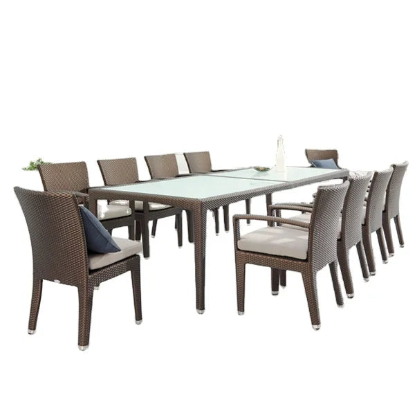 Modern Outdoor Garden Patio Restaurant Furniture Set Rattan Dining Tables and Chairs Outdoor Garden Furniture Sets
