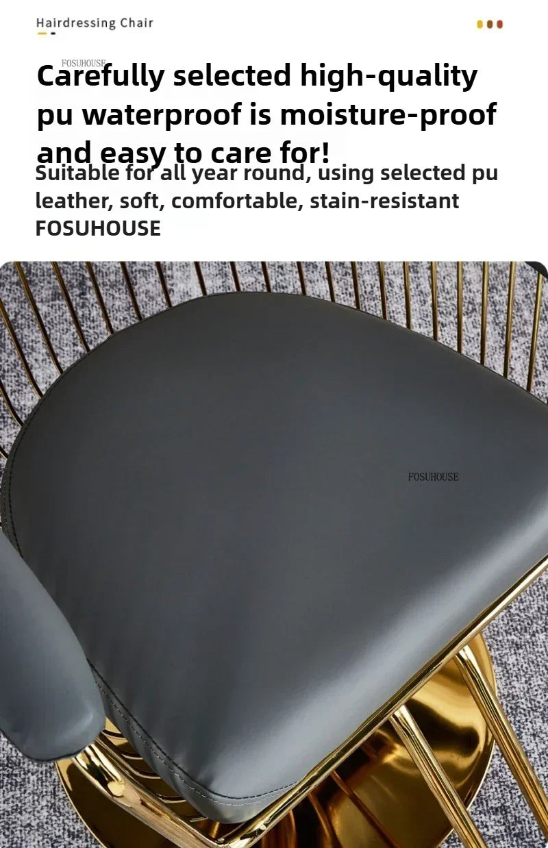 High end, stainless steel, dining chair, single sofa chair designer