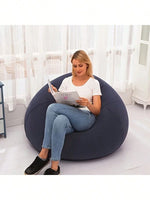 Inflatable Soybean Bag Chair - Soft/Comfortable Lazy Seat for Living Room/Office/Outdoor Camping (Father's Day Gift)