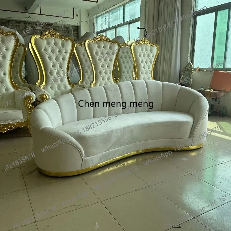 M183 Studio hotel banquet sofa wedding bride and groom exclusive sofa for bedroom living room Soft velvet cushion sofa Customiza
