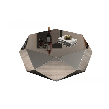 High End Living Room Home Designer Style, Light Luxury, Modern Minimalist, Irregular Stainless Steel Diamond Coffee Table