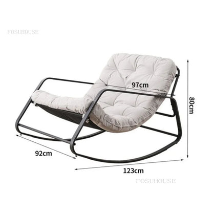 Nordic Lazy Living Room Chairs Home Balcony Rocking Chairs Reclining Sofas Rattan Sofa Leisure Rocking Chair Home Furniture