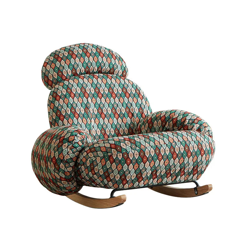 Internet celebrity rocking chair, household cream wind living room balcony bedroom leisure single sofa rocking chair