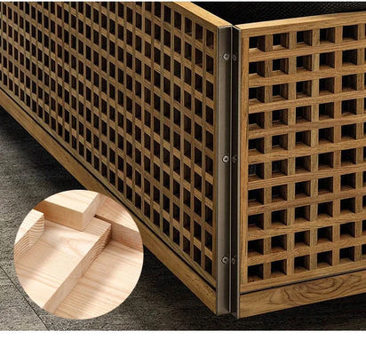 Solid Wood Rattan Sofa Home Leisure Patio Furniture B&B Villa Nordic Sofa Chair Combination Luxury Outdoor Garden Furniture Sets