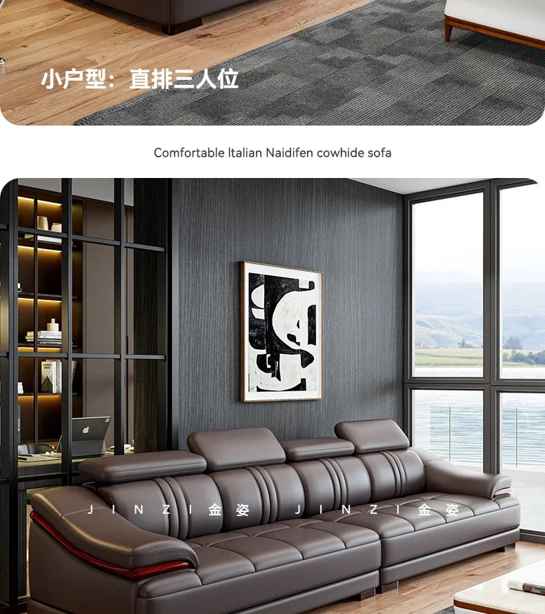 Floor Designer Living Room Sofas Couch Leather Nordic Minimalist Sofas Relaxing Room Decor Sillon Cama Lounge Suite Furniture