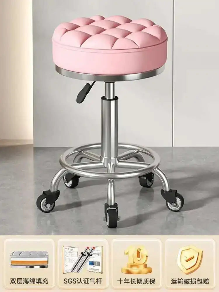 Beauty Chair Specifically Designed for Beauty Salon Adjustable Rotating Pulley Hair Salon Round Stool Tabouret A Roulette 원형의자