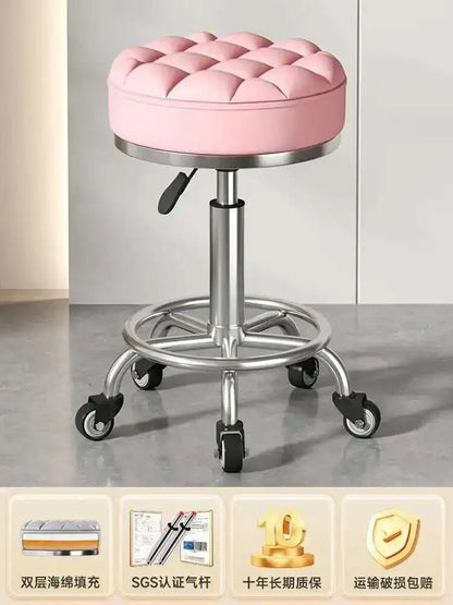 Beauty Chair Specifically Designed for Beauty Salon Adjustable Rotating Pulley Hair Salon Round Stool Tabouret A Roulette 원형의자