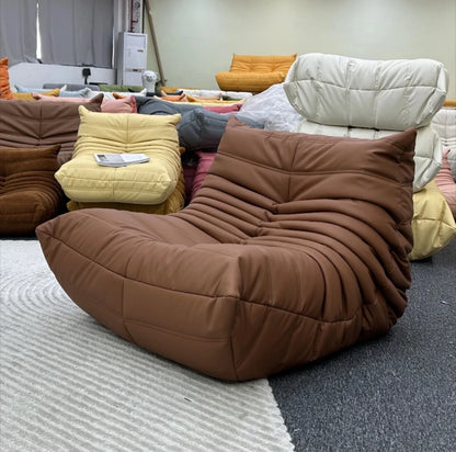 Lazy sofa, togo caterpillar sofa, light luxury, simple Internet celebrity creative chair, suede freehand space recliner