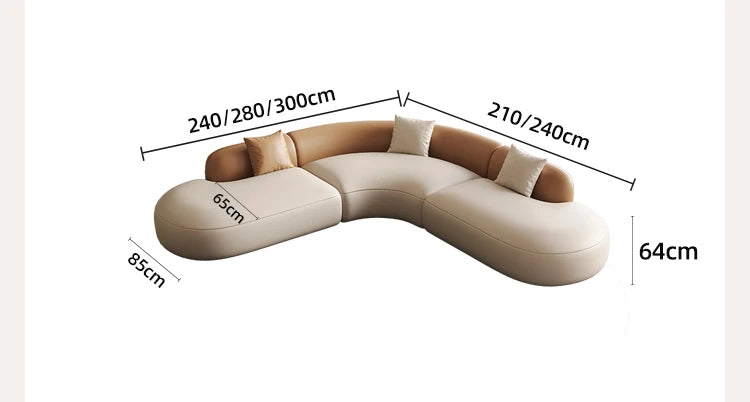 Hotel Curved Sofa Designer Leisure High Quality Hallway Aesthetics Modern Balcony Sofas Leisure Gaming Muebles Home Furniture