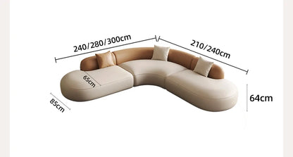 Hotel Curved Sofa Designer Leisure High Quality Hallway Aesthetics Modern Balcony Sofas Leisure Gaming Muebles Home Furniture