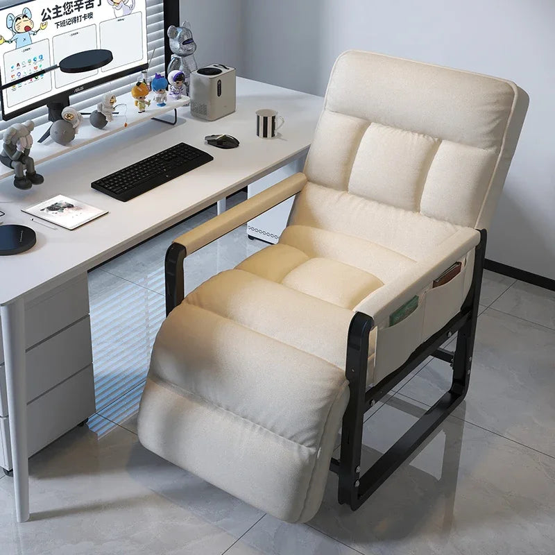 Reclining chair office lunch break folding chair computer chair can sit and lie down dual-purpose lazy sofa chair with backrest