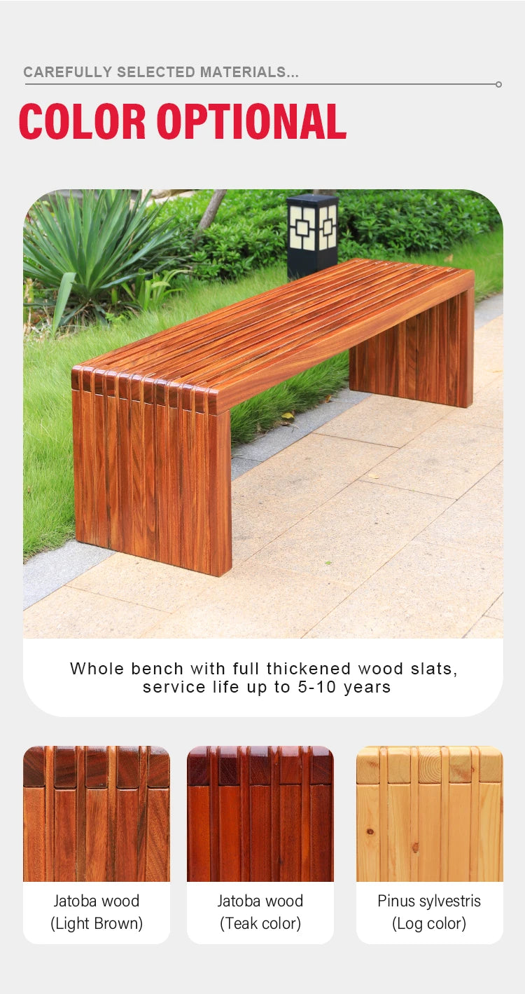 Banc en bois personnalisé, utilisation extérieure et intérieure, chaise écologique entièrement en bois, bonne banc d'attente de jardin porteur