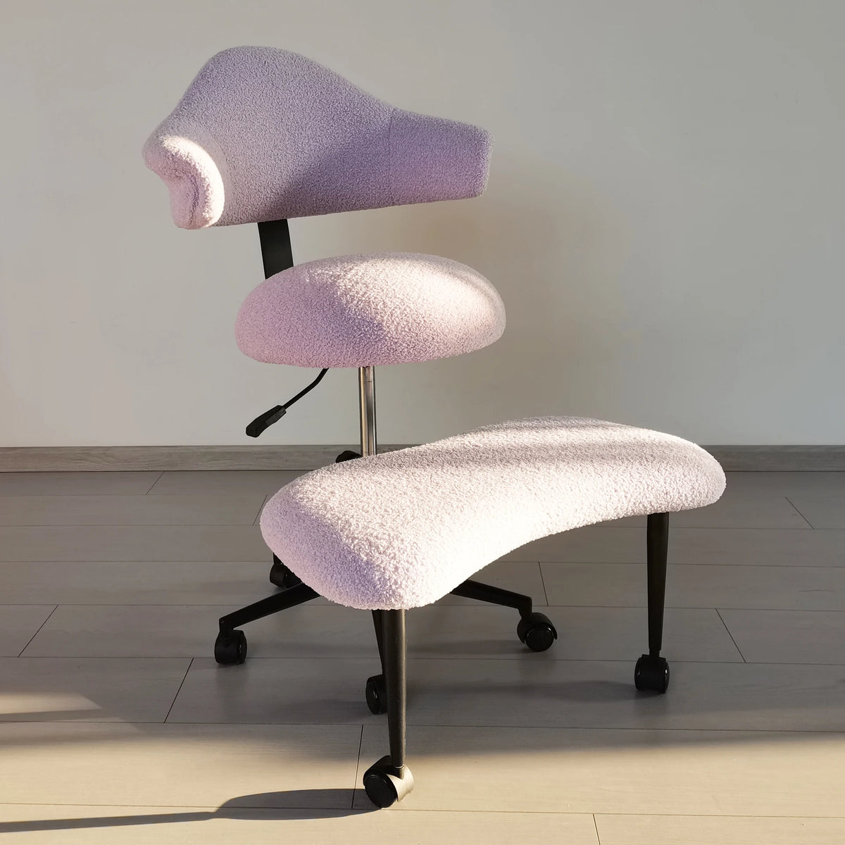 Cross Legged Chair - Meditation Chair With Wheels  ADHD Chair Height Adjustable Seat  Adjustable Footstool
