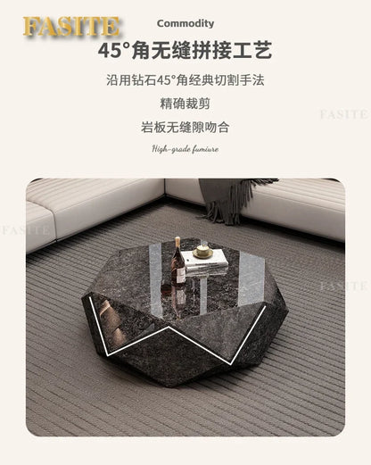 Modern Minimalist Luxury Diamond Stainless Steel Coffee Table Living Room Furniture Shaped  Center Table Tea Table Escritorios