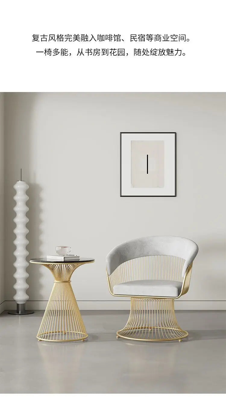 Simple cream-style swivel chair, compact light luxury sofa chair, suitable for small living rooms, balconies and home use
