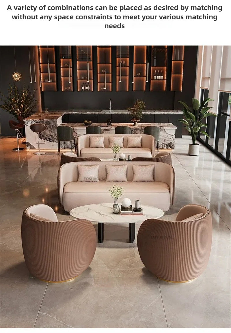 Nordic Designer Armchairs Hotel Lobby Negotiation Chair Living Room Chairs Home Furniture Luxury Conference Chair