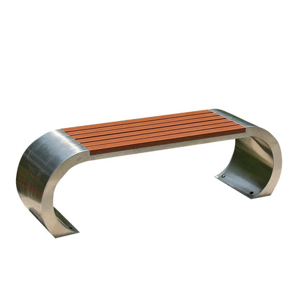 Banc de Patio Anti-Corrosion en acier inoxydable 304, haute qualité, 1.5mm d'épaisseur, mobilier d'extérieur moderne pour salle de sport, centre commercial, supermarché