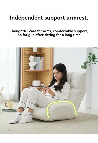 Cloud roll folding lazy sofa tatami backrest bay window lounge chair living room bedroom balcony floor internet famous sofa