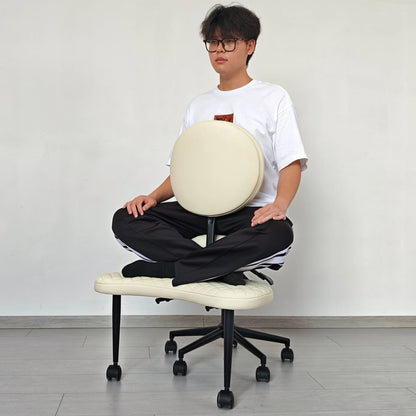 Cross Legged Chair - Meditation Chair With Wheels  ADHD Chair Height Adjustable Seat  Adjustable Footstool