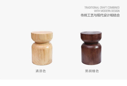 Scandinavian Solid Wood Coffee Tables Zen Balcony Tea Table Rustic Flower Stand Corner Stool Natural Wooden Living Room Seats