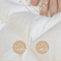 Sondeson Luxury White 100% Goose Down Pillow Down-proof Queen King 100% Cotton Bedding 3D Style