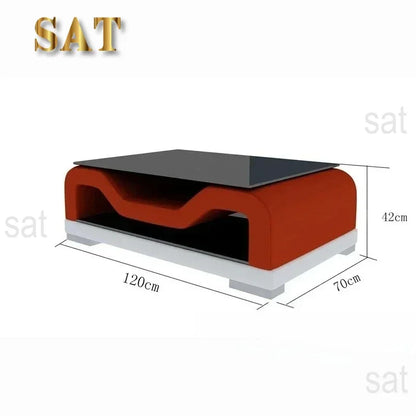 Modern LED Lighted Sofa Set with Recliner, Adjustable Headrest & Console | Luxury Leather Sectional Couch | Futuristic Furniture