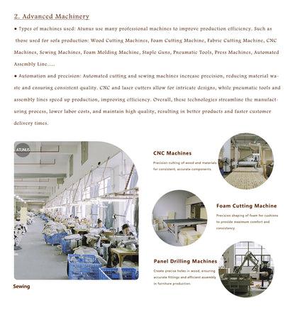 ATUNUS USA in Stock Drop Shipping Cloud Sofa Living Room Furniture Black Corduroy Modular Sectional Couch Sofa Set