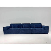Customized simple vacuum compression tofu sofa Internet celebrity living room small apartment straight row designer fabric sofa