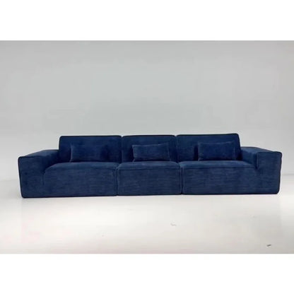 Customized simple vacuum compression tofu sofa Internet celebrity living room small apartment straight row designer fabric sofa