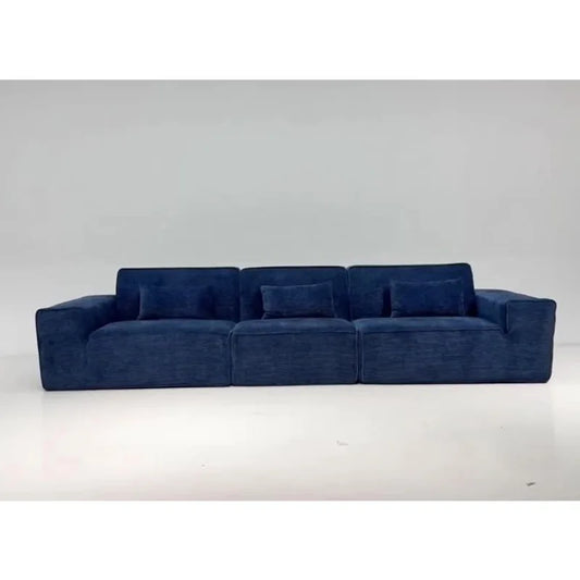 Customized simple vacuum compression tofu sofa Internet celebrity living room small apartment straight row designer fabric sofa