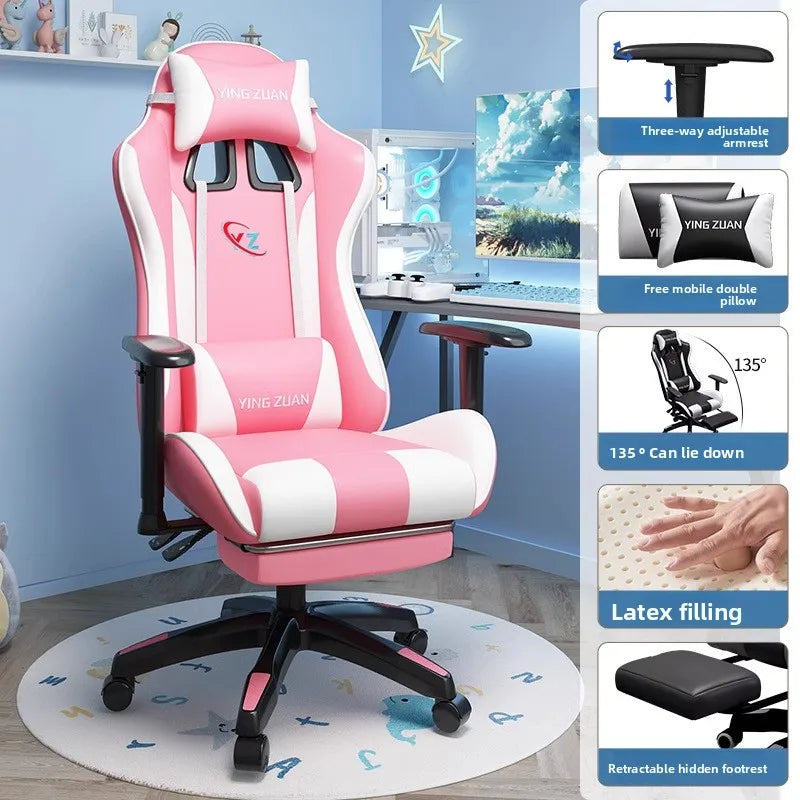 Gaming chair Computer chair Recumbable seat Sedentary ergonomic chair