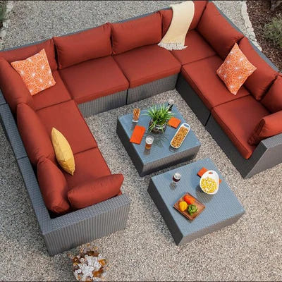 Outdoor sofa combination courtyard garden balcony leisure rattan chair
