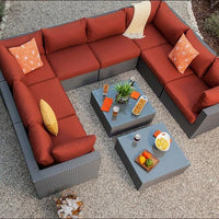Outdoor sofa combination courtyard garden balcony leisure rattan chair