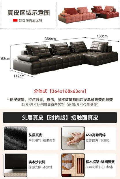 HXL Foot Piano Key Tofu Block Foot Living Room Module Sofa