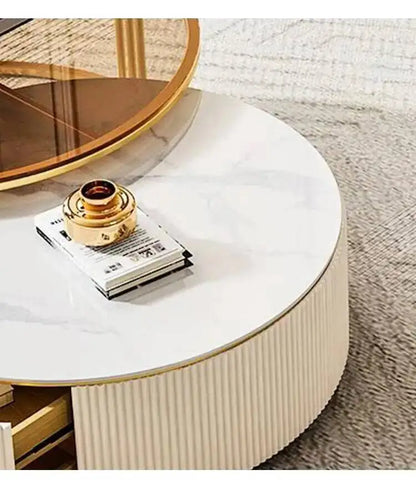 Cute Korea Luxury Marble Glass Modern Nordic Coffee Side Table Tables Effect Living Mesa Room De Centro De Sala Home Furniture