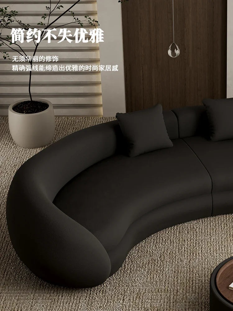 N178 G Italian light luxury semi-circular curved sofa special-shaped senior designer beauty salon hotel lobby lounge area recept