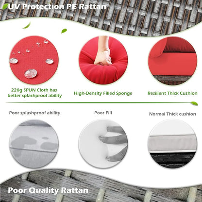 Patio Furniture Set 7 Pieces Outdoor Patio Furniture with Dining Table&Chair